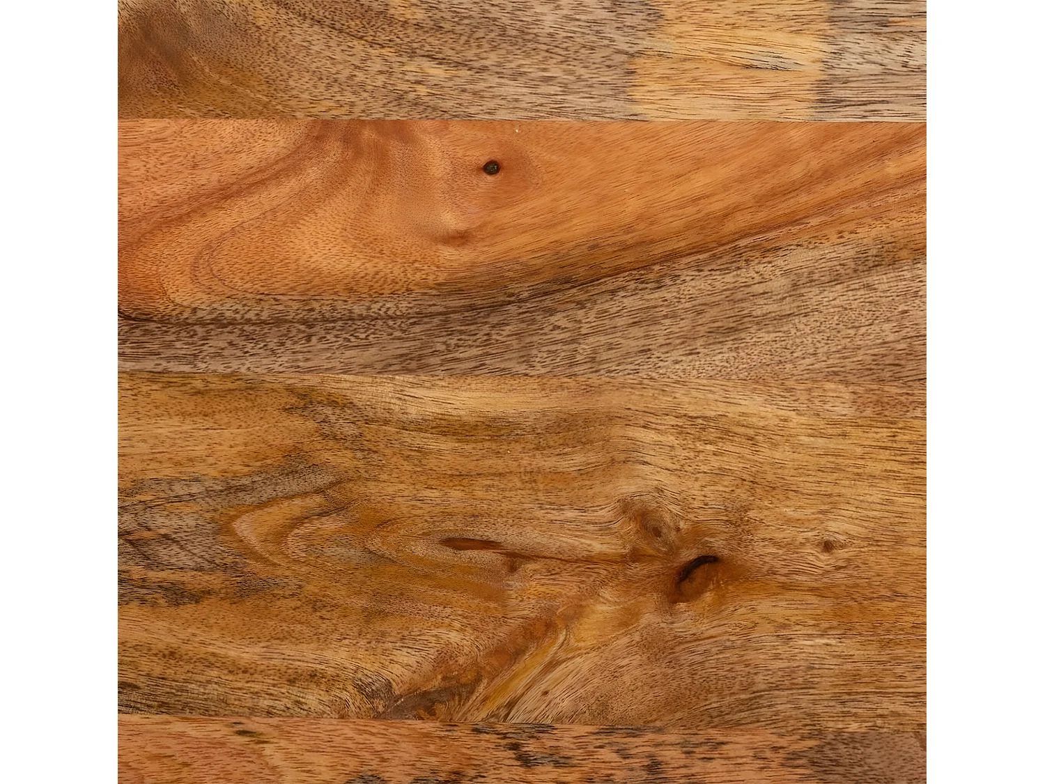 Table basse en fer et bois de manguier coloris marron - Diamètre 70 x Hauteur 36 cm