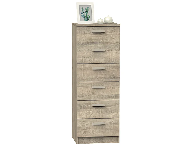 Chiffonnier Meuble de rangement coloris Cambrian - Hauteur 110 x Longueur 40 x Profondeur 40 cm