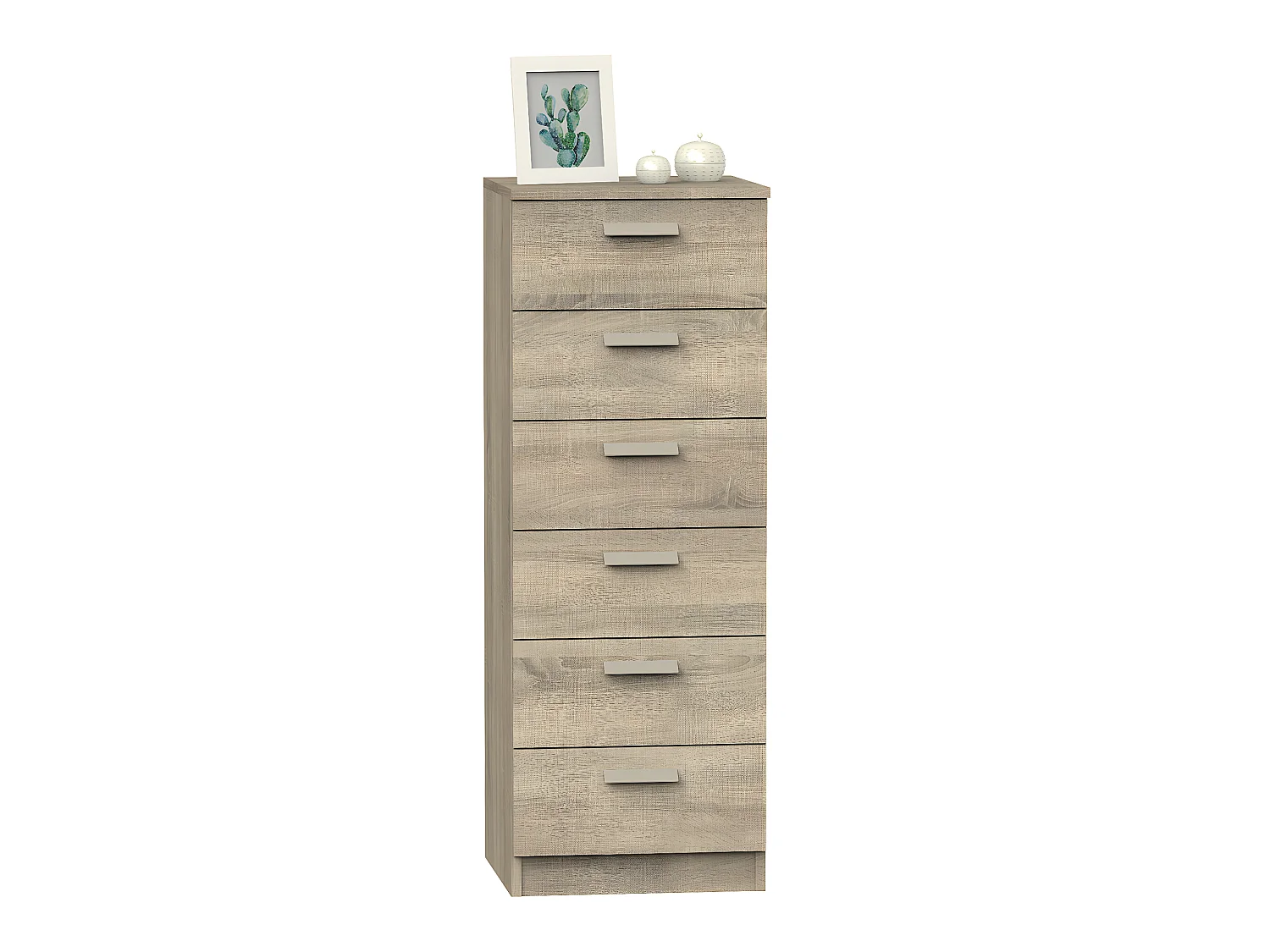 Chiffonnier Meuble de rangement coloris Cambrian - Hauteur 110 x Longueur 40 x Profondeur 40 cm
