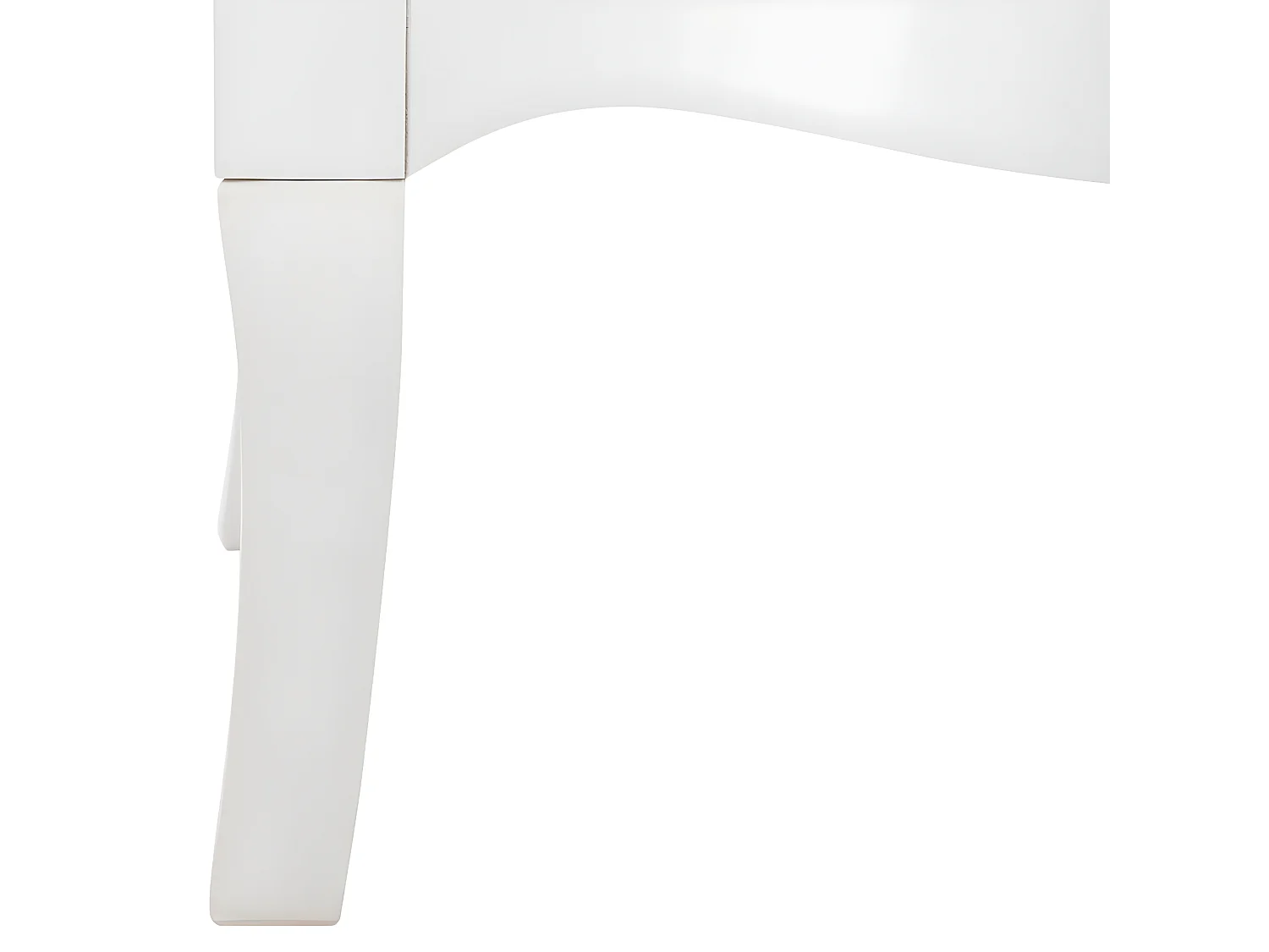 Chiffonnier de 5 tiroirs en paulownia coloris blanc - Dim : L.45 x l.30 x H.113 cm