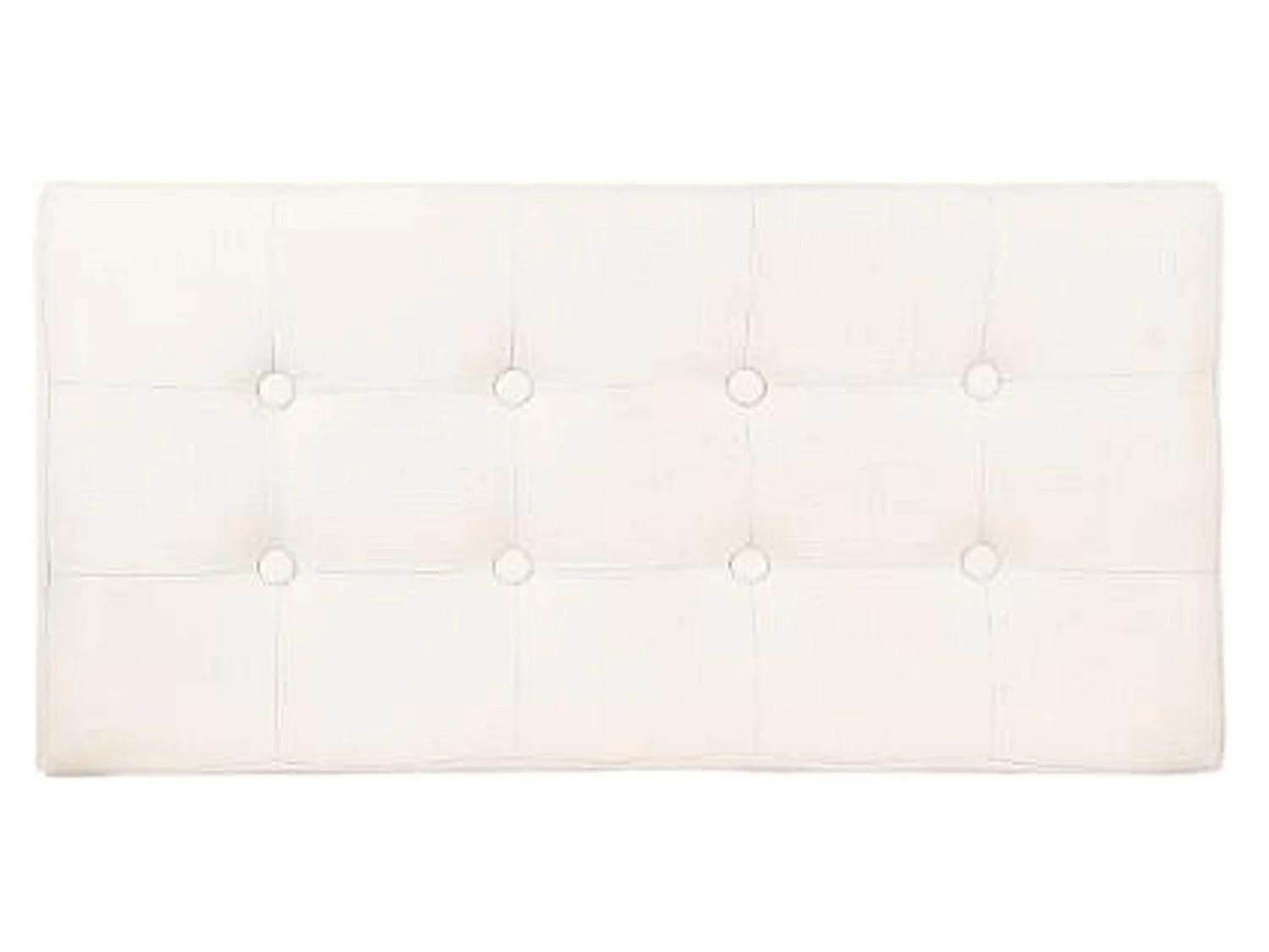 Coffre/pouf pliable en MDF et polyuréthane coloris beige - Dim : L76 x l38 x H38 cm