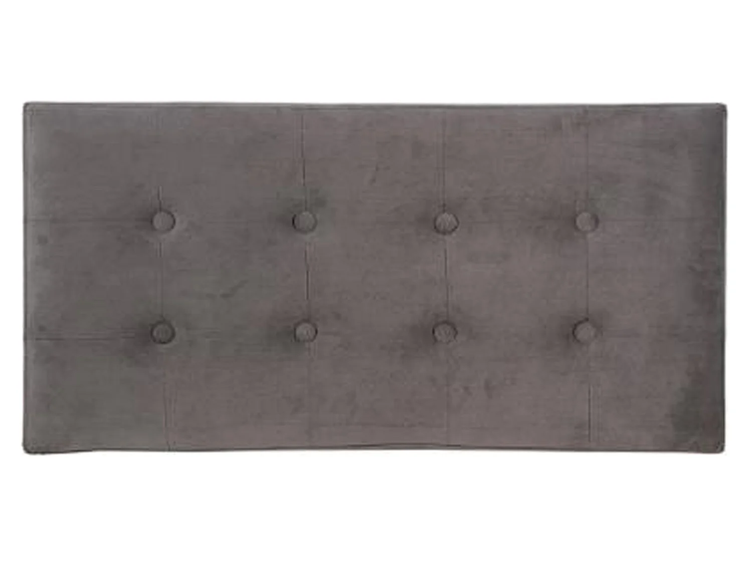 Coffre/pouf pliable en MDF et polyuréthane couleur grise - Dim : L76 x l38 x H38 cm