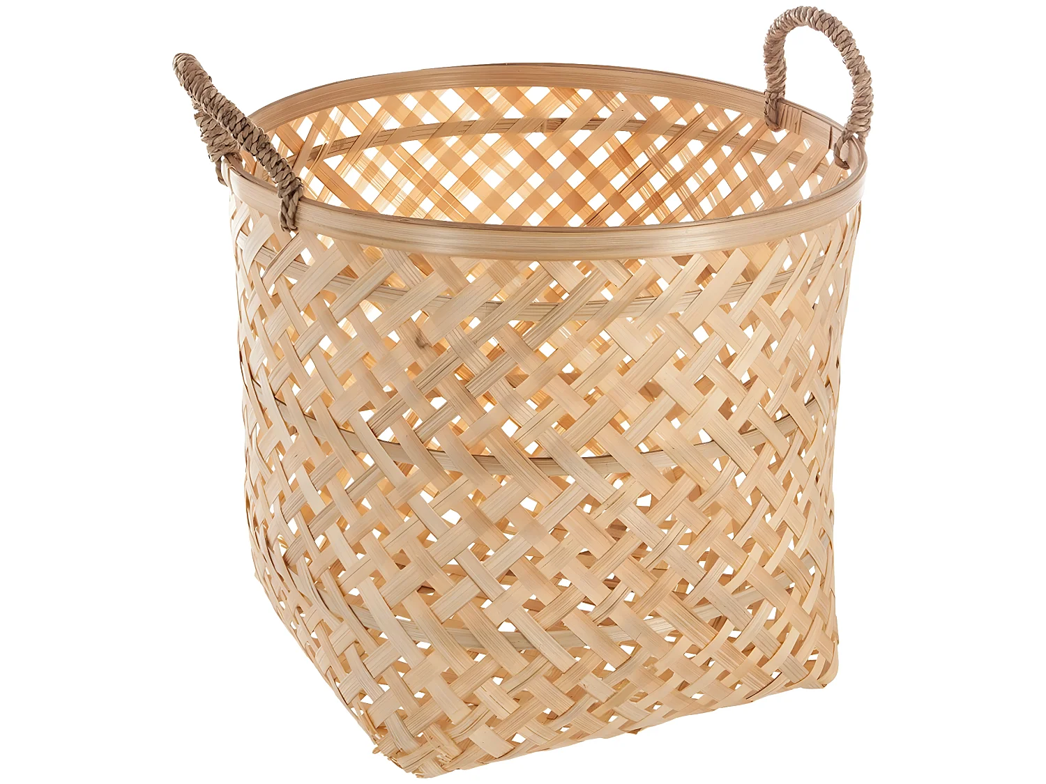 Set de 3 Paniers Ronds en bambou naturel