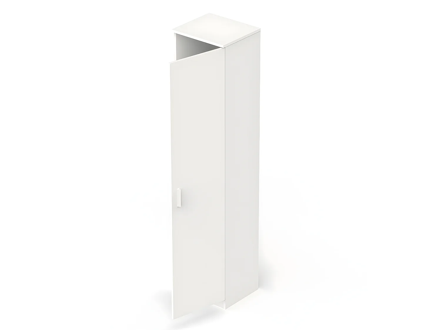 Armoire / meuble de rangement coloris blanc - Hauteur 180 x Longueur 40 x Profondeur 35 cm