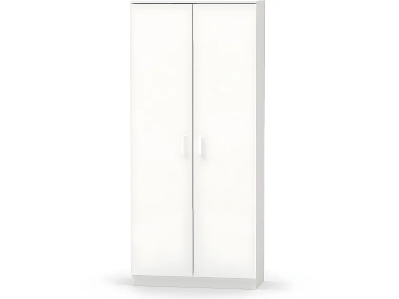 Armoire / meuble de rangement coloris blanc - Hauteur 180 x Longueur 80 x Profondeur 35 cm