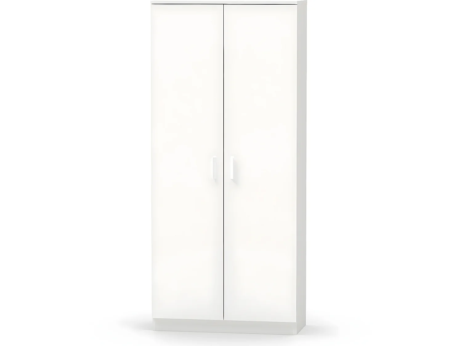 Armoire / meuble de rangement coloris blanc - Hauteur 180 x Longueur 80 x Profondeur 35 cm