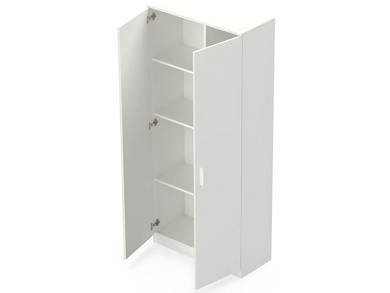 Armoire / meuble de rangement coloris blanc - Hauteur 180 x Longueur 80 x Profondeur 35 cm