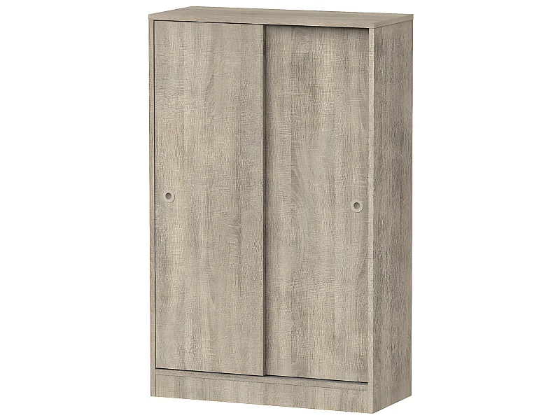 Armoire avec 2 portes coulissantes coloris Cambrian - Hauteur 120 x Longueur 74 x Profondeur 33 cm