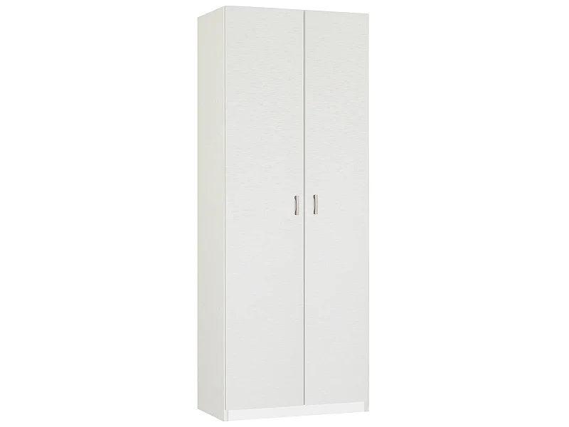 Armoire / meuble de rangement, coloris blanc - Hauteur 180 x Longueur 80 x Profondeur 35 cm