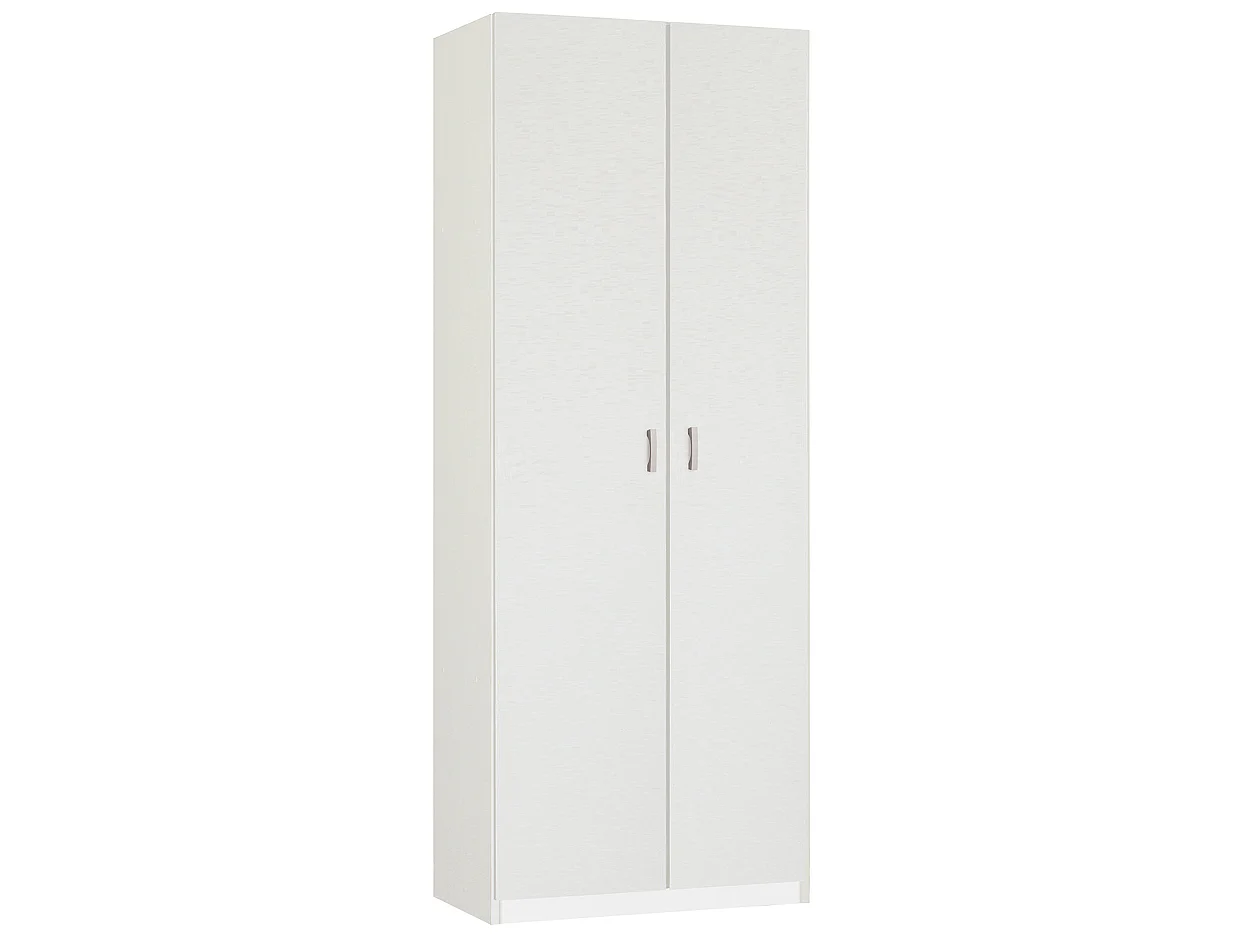 Armoire / meuble de rangement, coloris blanc - Hauteur 180 x Longueur 80 x Profondeur 35 cm