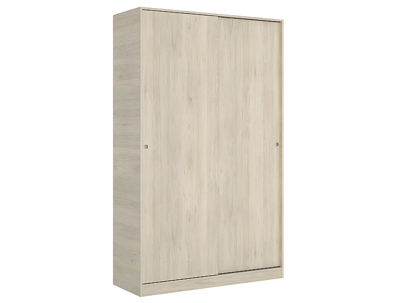 Armoire à portes coulissantes coloris naturel - Longueur 120 x Profondeur 50 x Hauteur 204 cm