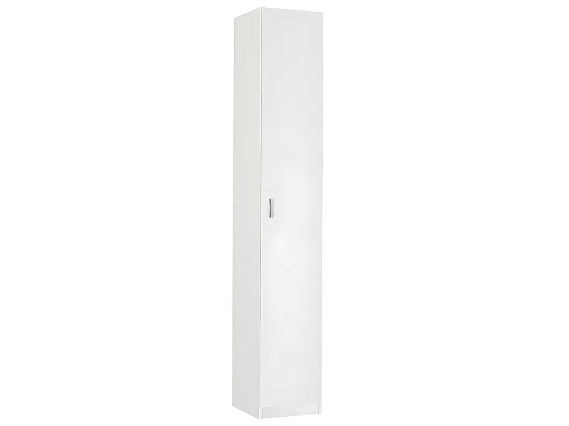 Armoire / meuble de rangement, coloris blanc - Hauteur 180 x Longueur 40 x Profondeur 35 cm