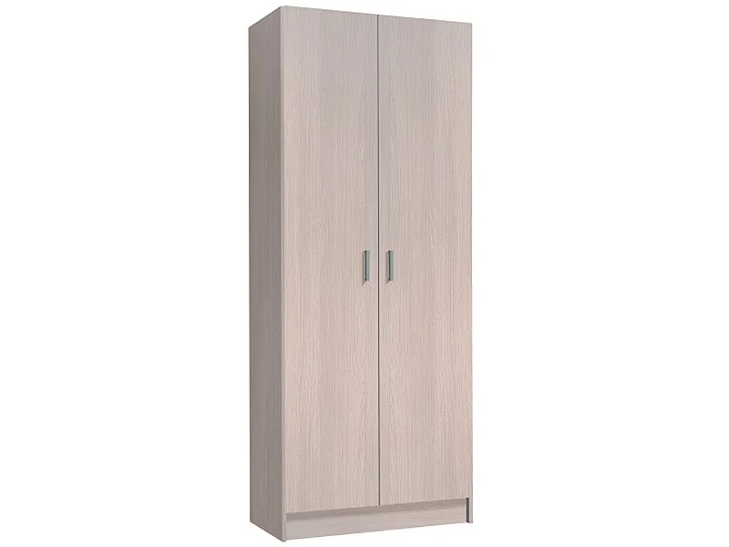 Armoire multi-usages avec 2 portes en bois couleur chêne - Dim : H180 x L73 x P37 cm
