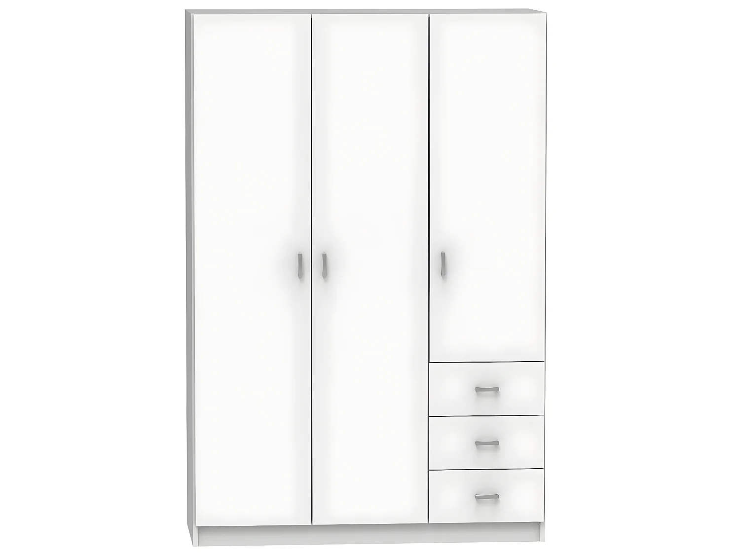 Armoire placard / meuble de rangement coloris blanc - Hauteur 180 x Longueur 120 x Profondeur 50 cm