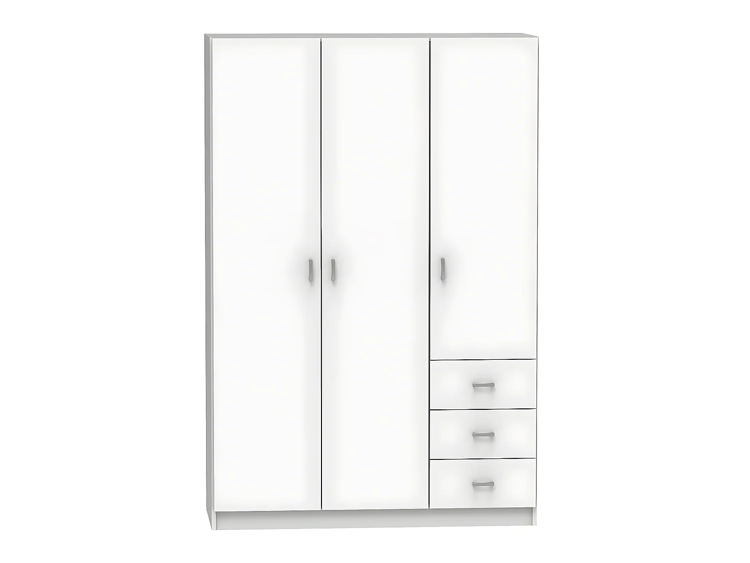 Armoire placard / meuble de rangement coloris blanc - Hauteur 180 x Longueur 120 x Profondeur 50 cm