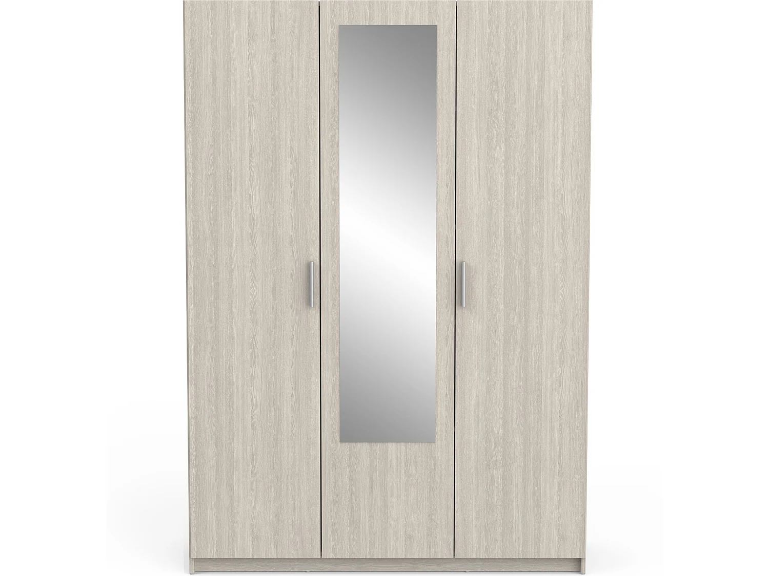 Armoire de 3 portes coloris chêne shannon - longueur 133 x profondeur 51 x hauteur 191 cm