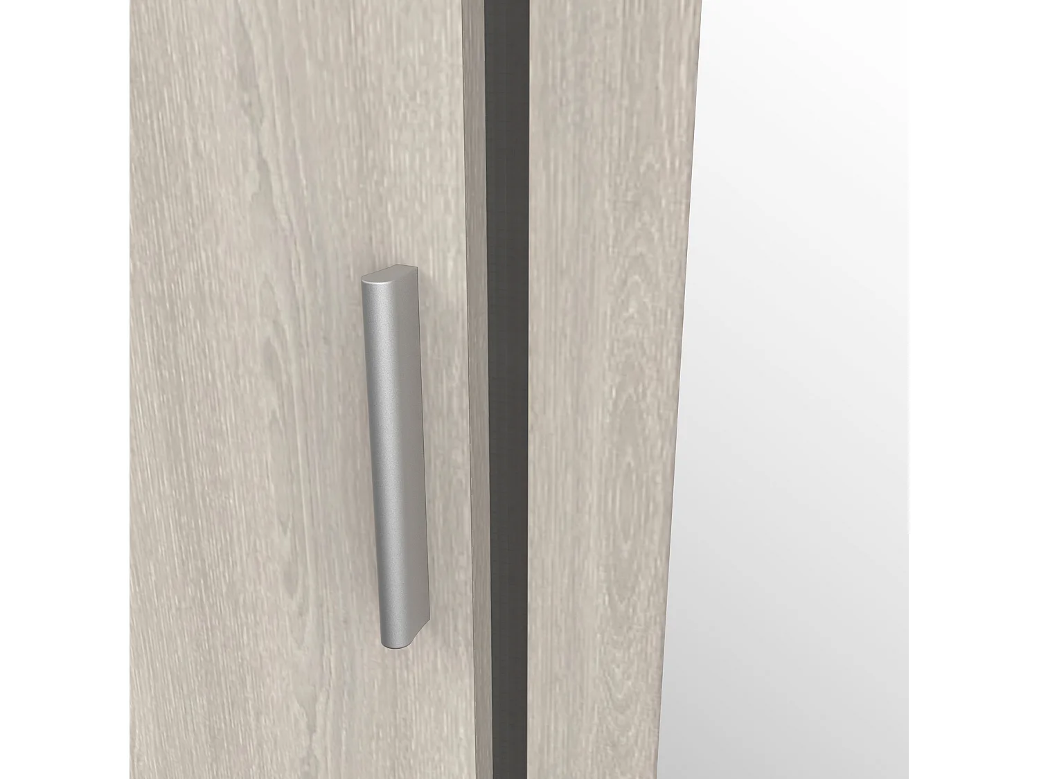 Armoire de 3 portes coloris chêne shannon - longueur 133 x profondeur 51 x hauteur 191 cm