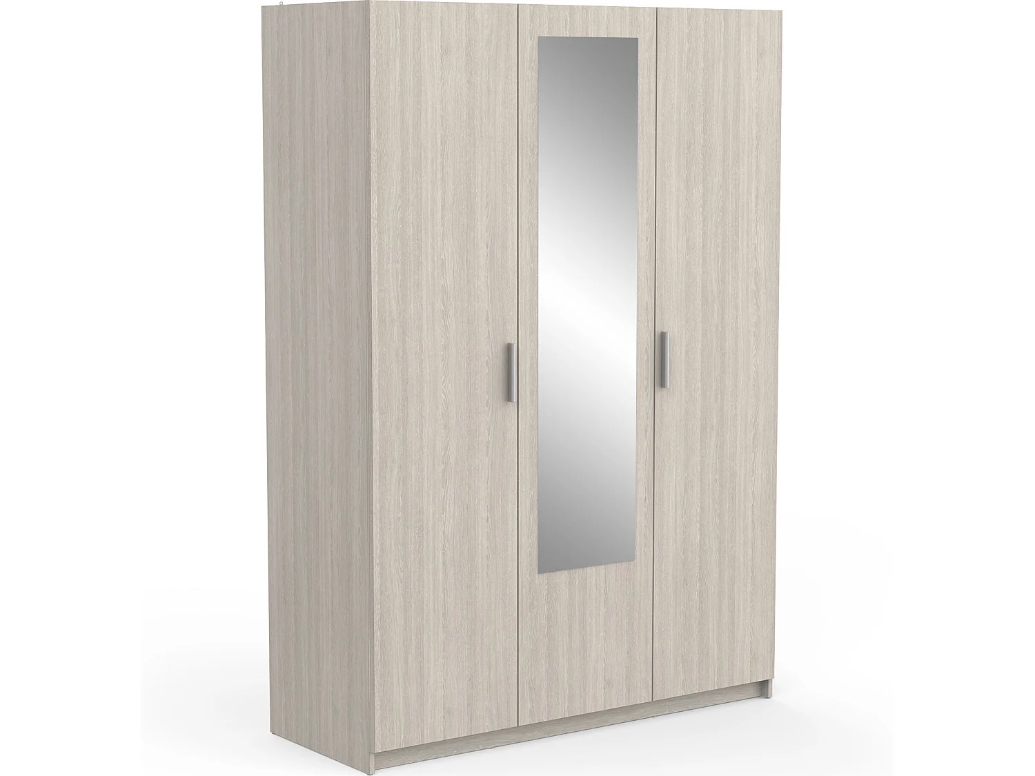 Armoire de 3 portes coloris chêne shannon - longueur 133 x profondeur 51 x hauteur 191 cm