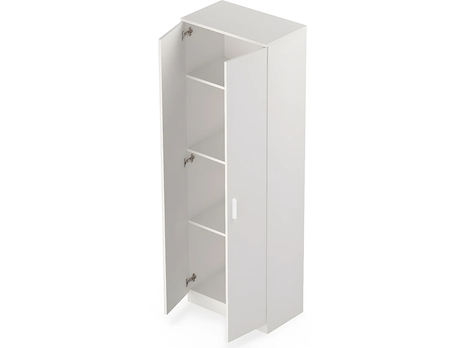 Armoire / meuble de rangement coloris blanc - Hauteur 180 x Longueur 60 x Profondeur 35 cm