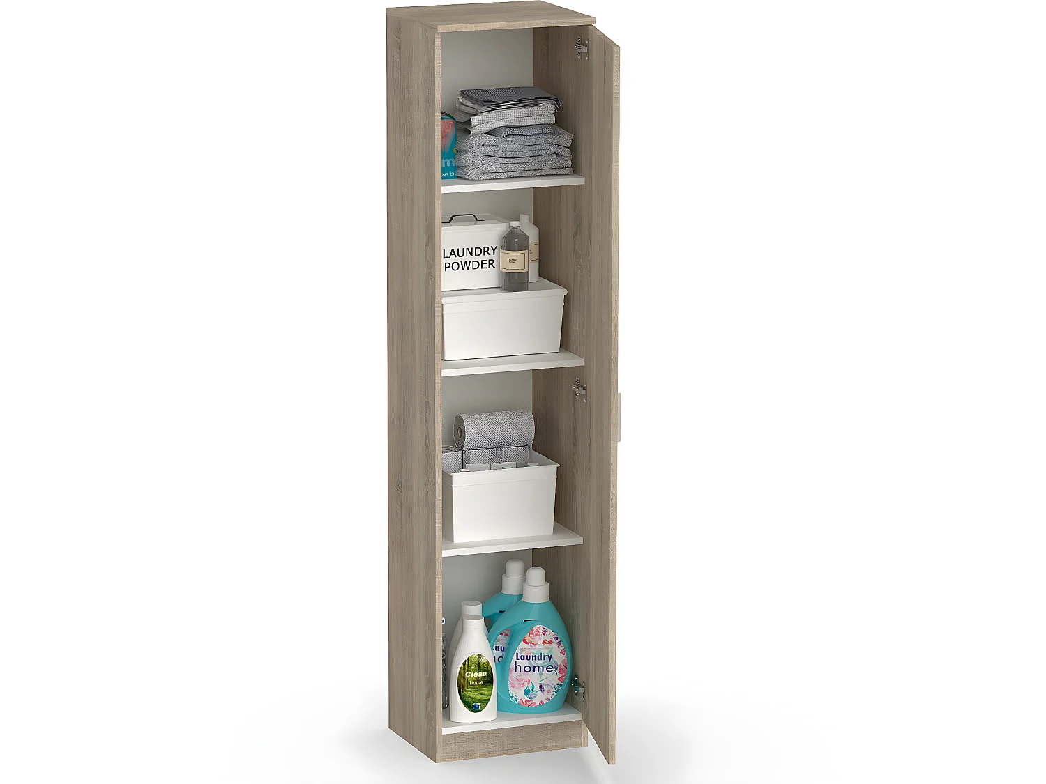 Armoire / meuble de rangement coloris cambrian - Hauteur 180 x Longueur 40 x Profondeur 35 cm