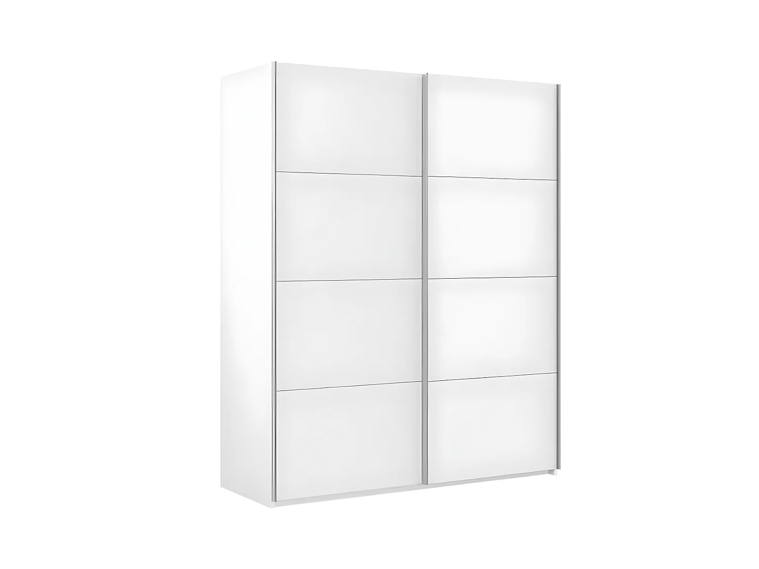 Armoire avec 2 portes coulissantes coloris blanc artik - Longueur 150 x Profondeur 60 x Hauteur 200 cm