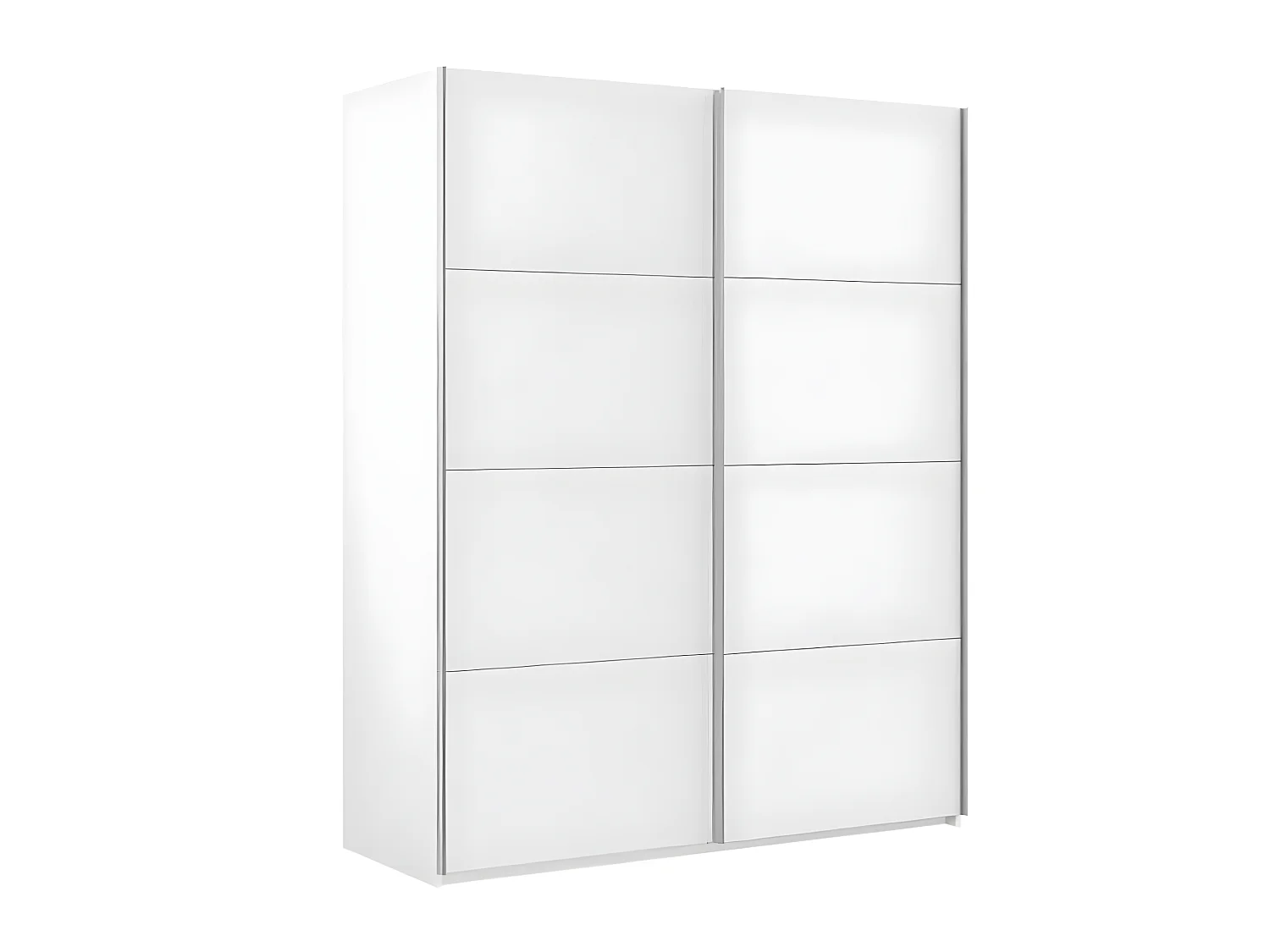 Armoire avec 2 portes coulissantes coloris blanc artik - Longueur 150 x Profondeur 60 x Hauteur 200 cm
