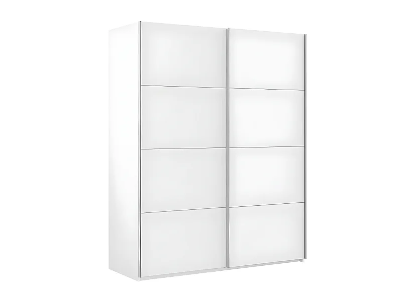 Armoire avec 2 portes coulissantes coloris blanc artik - Longueur 150 x Profondeur 60 x Hauteur 200 cm