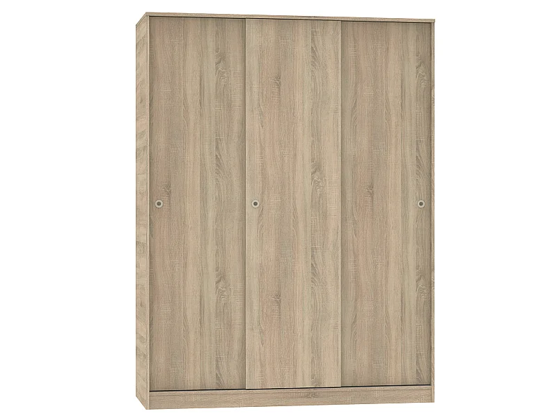 Armoire Placard de rangement de 3 portes coulissantes coloris cambrien - Longueur 150 x Profondeur 55 x Hauteur 200 cm