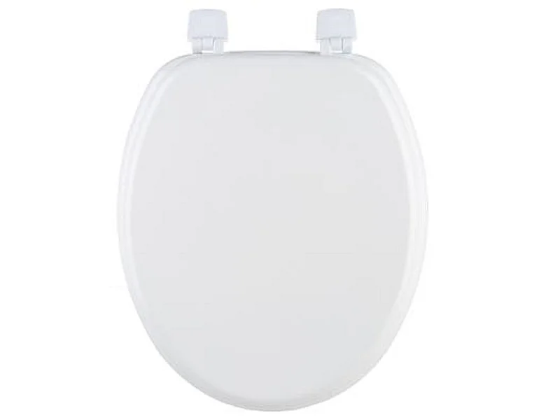 Abattant WC coloris Blanc en Bois MDF -Dimensions : 43 x 37 x 3.5 cm