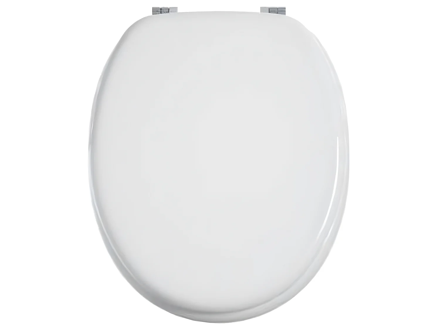 Abattant WC en bois et zinc coloris blanc, L 37 x P 43 cm