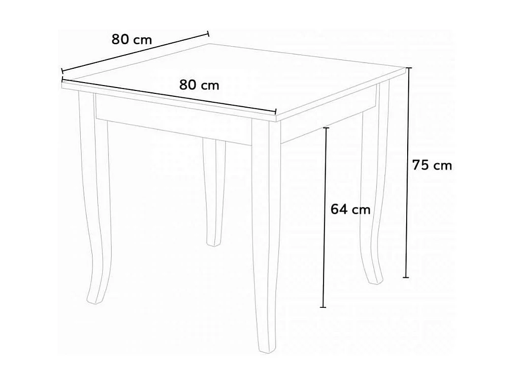 Ensemble de 4 chaises et une table carrée intérieurs Rattlesnake