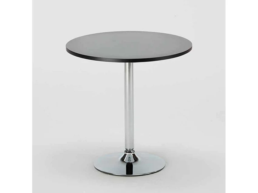 Ensemble de table ronde noire 70x70cm 2 chaises Apricot Sour