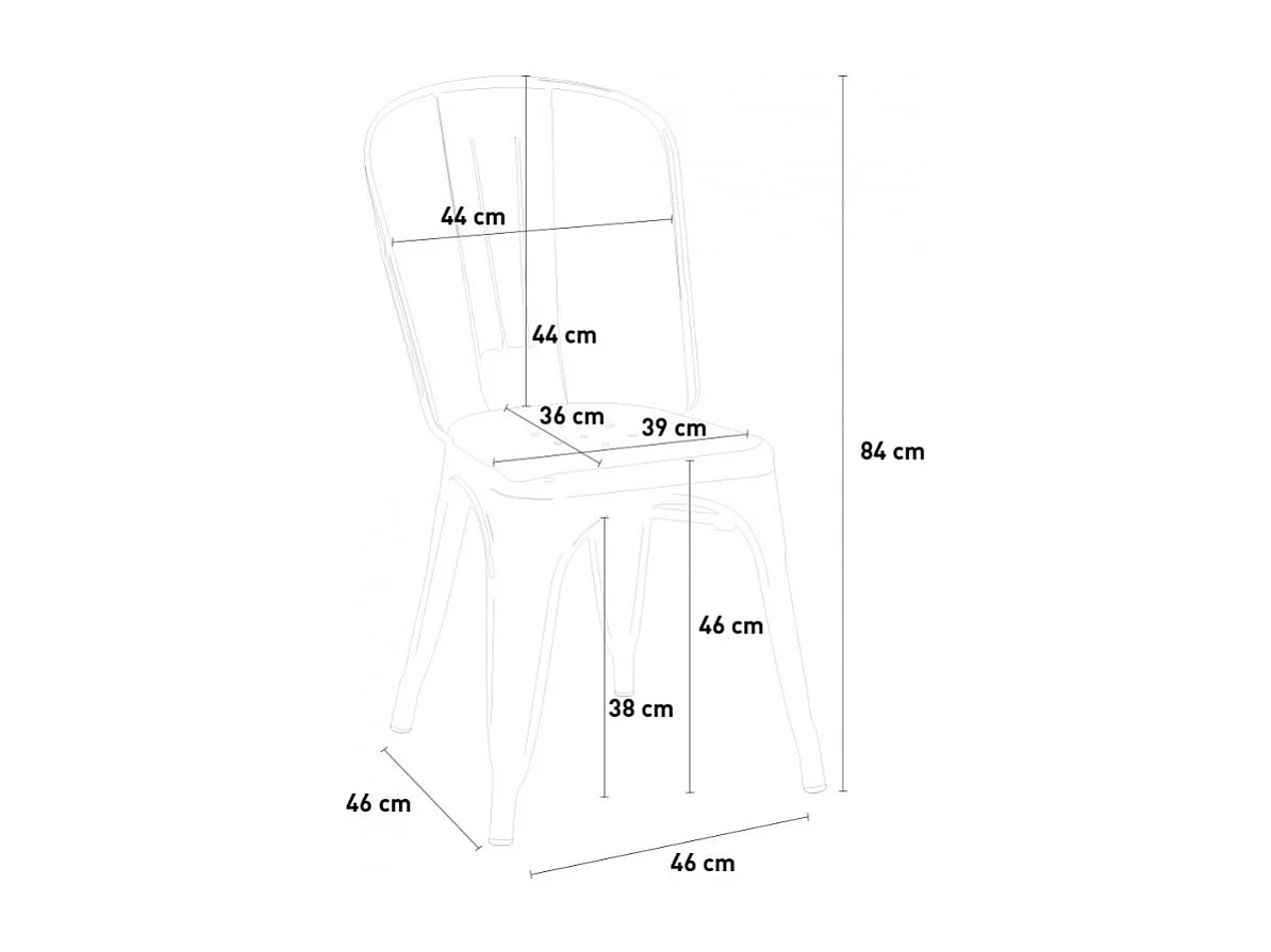 Set tavolo 80x80cm in metallo e legno 4 sedie vintage bar Pear Martini