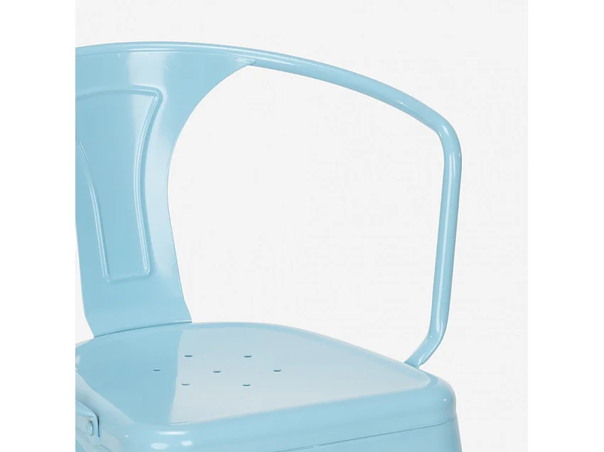 Set Tavolo noir 80x80 + 4 chaises style bar restaurant Melon Ball