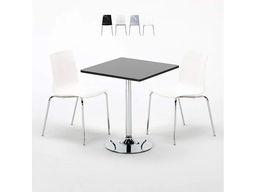 Ensemble de table et chaises 70x70cm 2 chaises Aperol Spritz