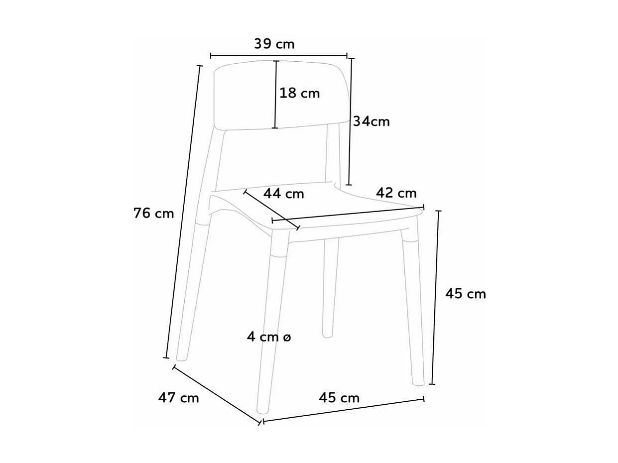 Ensemble de table ronde 70x70cm 2 chaises Cherry Whiskey Sour