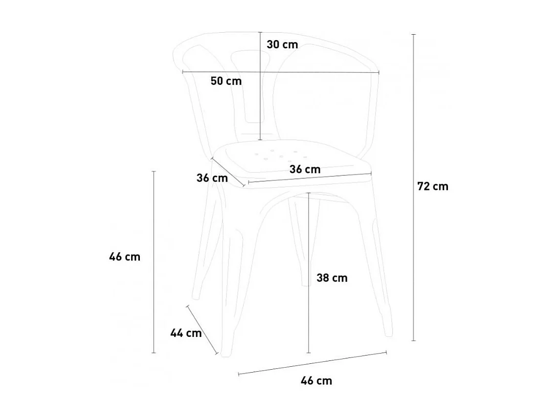 Ensemble de table 80x80 design industriel + 4 chaises Cucumber Cooler