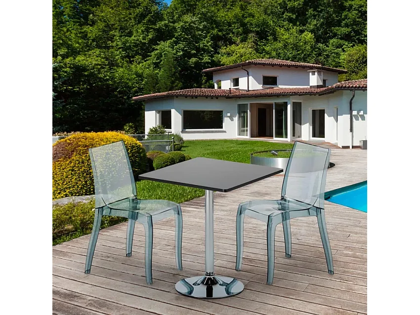 Ensemble de table 70x70cm avec 2 chaises intérieures Strawberry Mojito