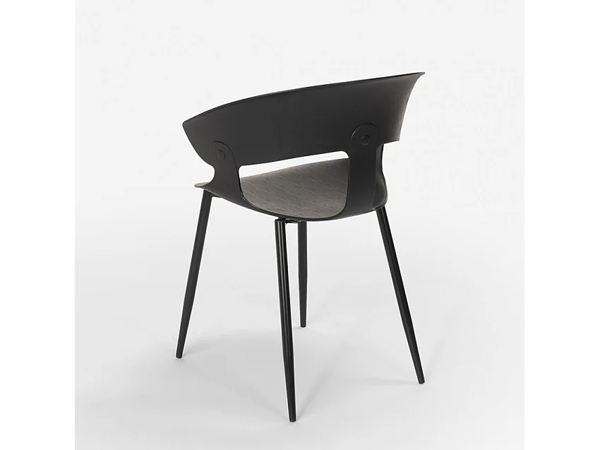 Set di 4 sedie e 1 tavolo quadrato 80x80cm design Gin Rickey