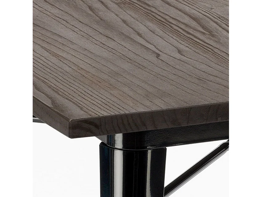 Set di 4 sedie e 1 tavolo quadrato 80x80cm design Gin Rickey