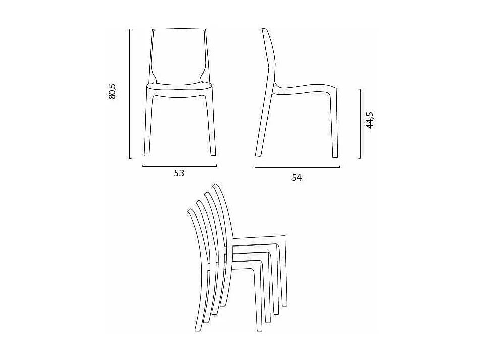 Mesa Redonda Blanca 70x70 cm y Sillas De Colores Transparentes Femme Fatale Spectre - Rojo Transparente