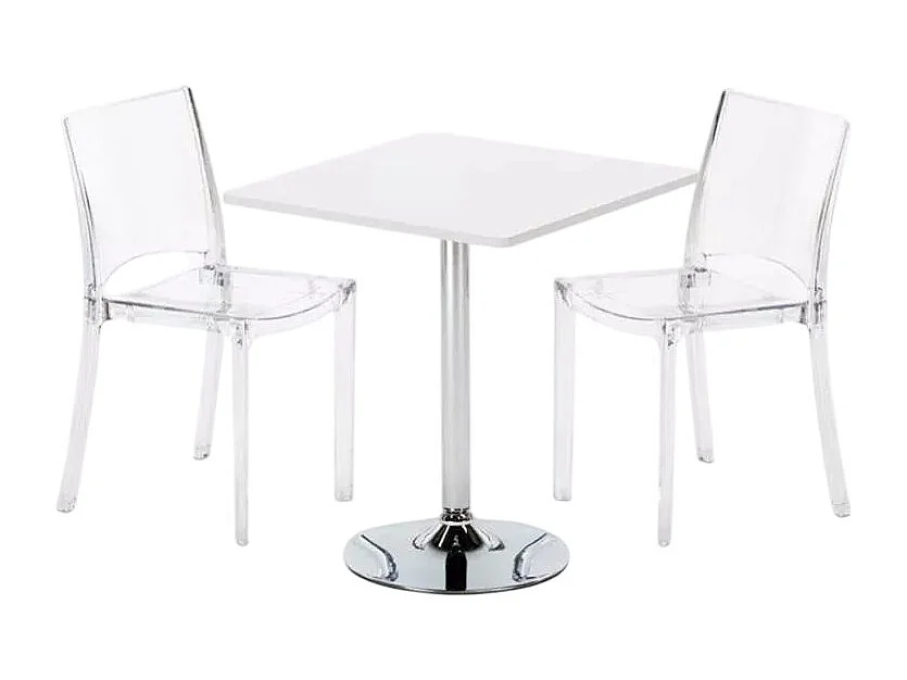 Set tavolo 70x70cm 2 sedie colorate interni bar caffè Bellini