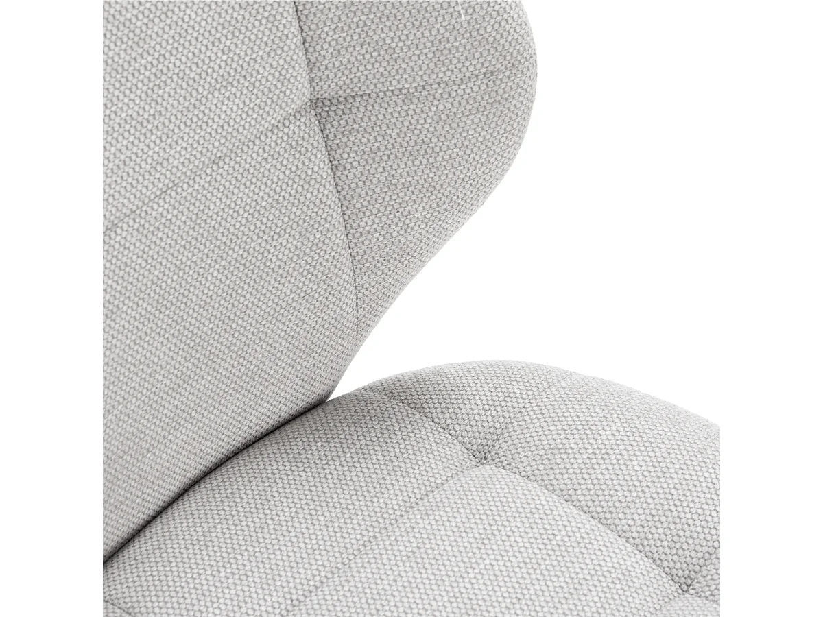 Set van 2 stoelen in stof met zwarte metalen poten L50 cm - LUCY