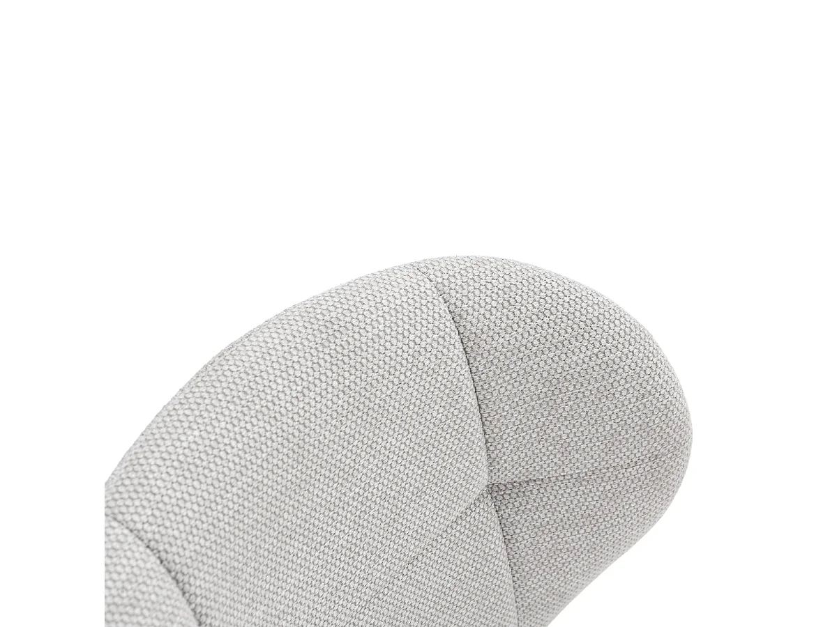 Set van 2 stoelen in stof met zwarte metalen poten L50 cm - LUCY