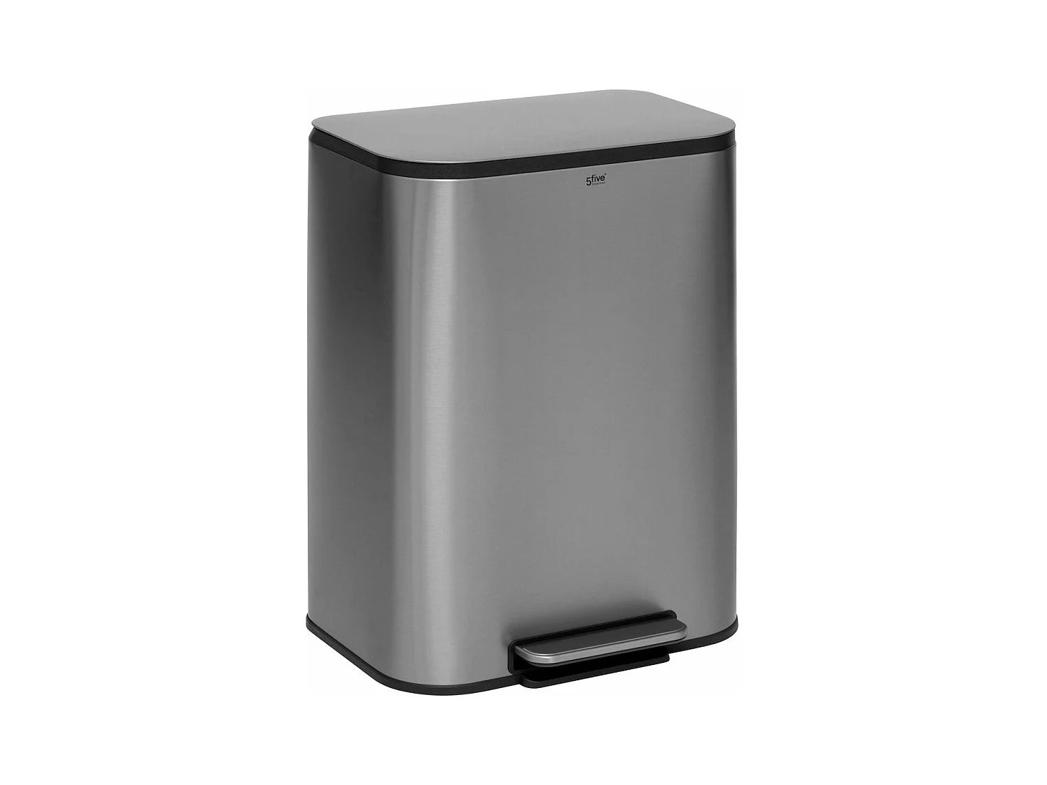 Poubelle de Cuisine à Pédale "Inox" 50L Gris