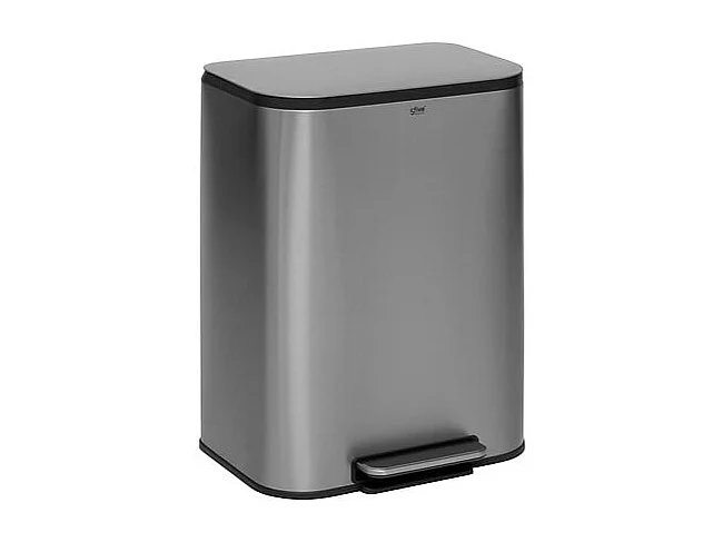Poubelle de Cuisine à Pédale "Inox" 50L Gris
