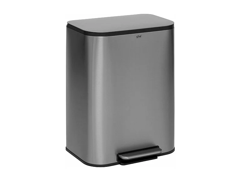 Poubelle de Cuisine à Pédale "Inox" 50L Gris