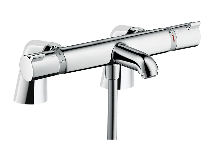 Mitigeur baignoire thermostatique HANSGROHE Ecostat Comfort chromé avec colonnettes