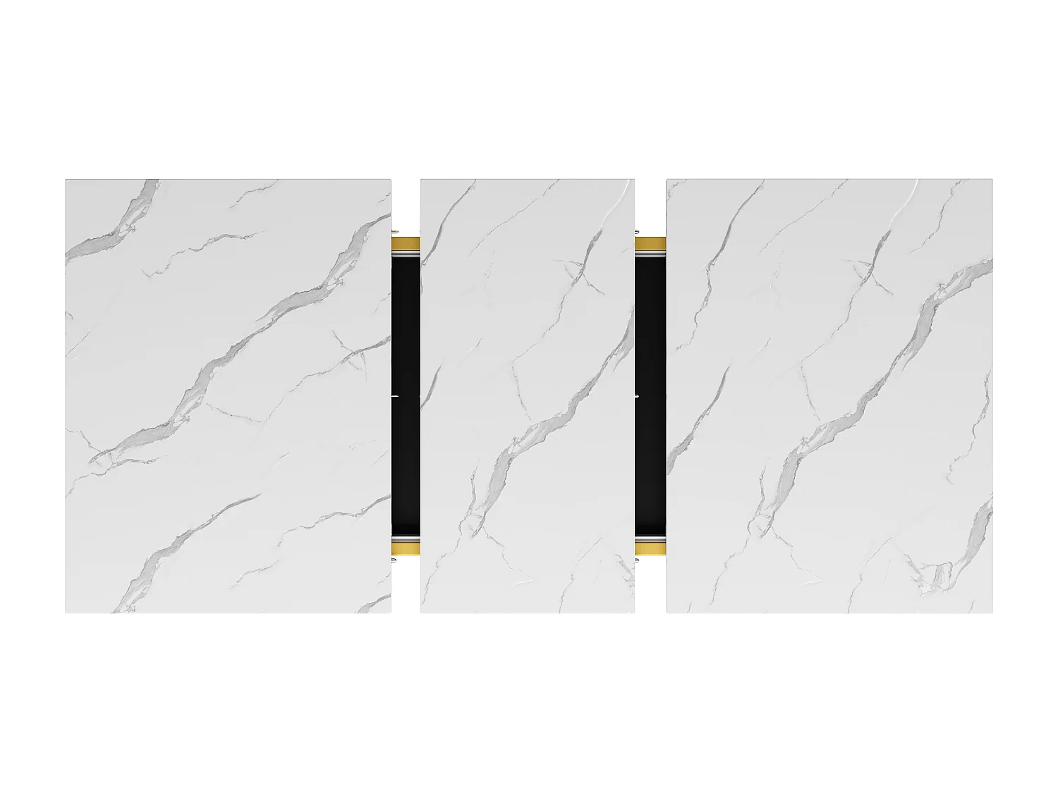 Table à manger escamotable（120-160×80cm）- en MDF - 6 à 8 personnes - Blanc