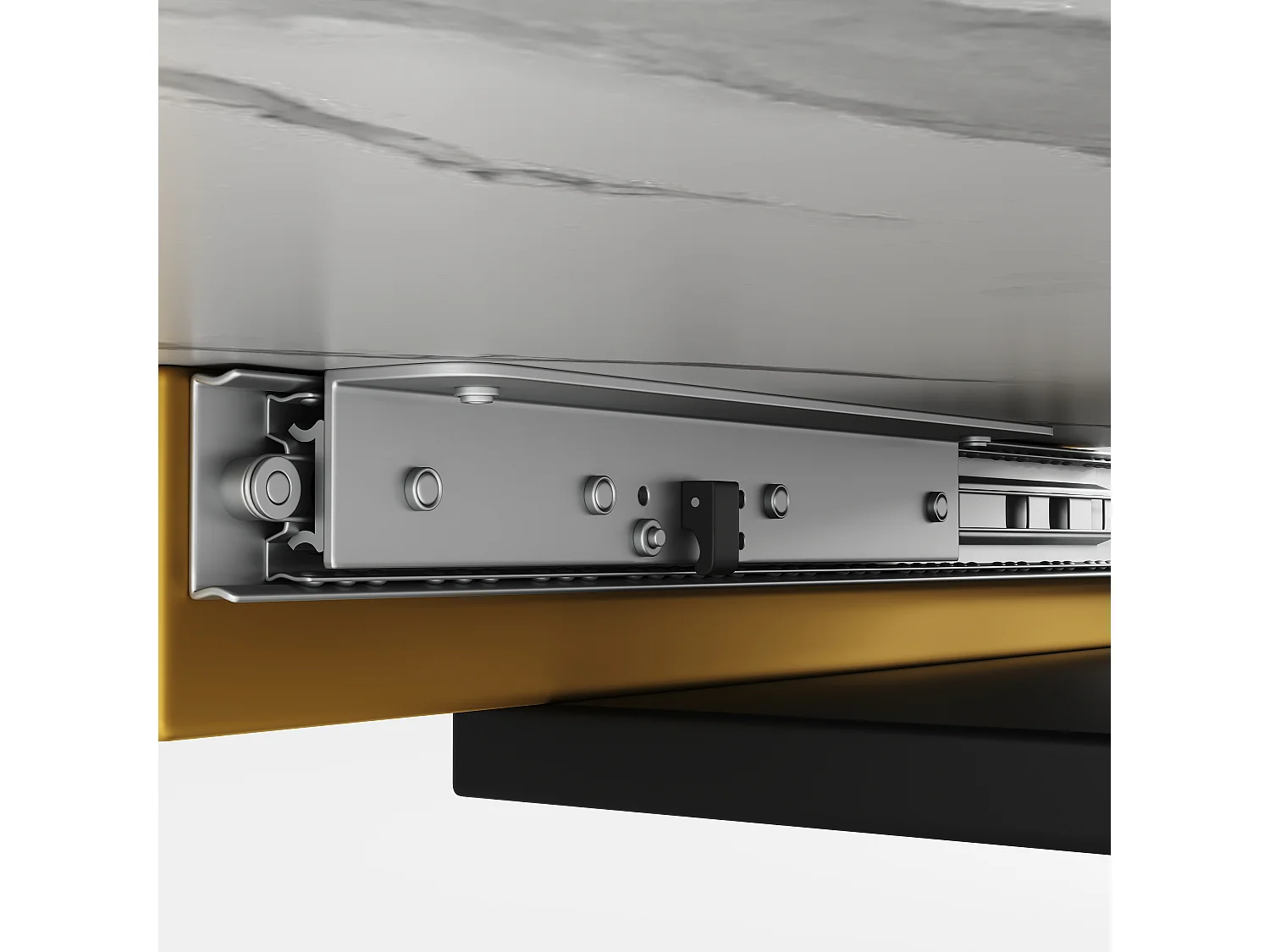 Table à manger escamotable（120-160×80cm）- en MDF - 6 à 8 personnes - Blanc